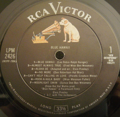 Elvis Presley : Blue Hawaii (LP, Album, Mono, Ind)