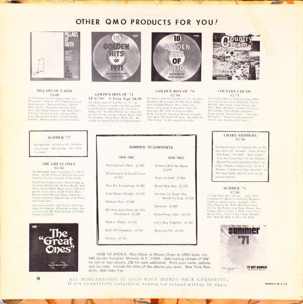 The Sound Effects : Summer '72 (LP, Album)