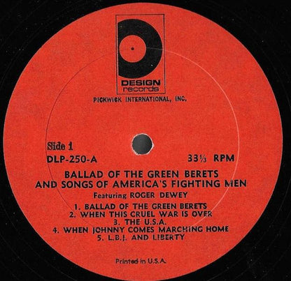 Roger Dewey : Ballad Of The Green Berets & Songs Of America's Fighting Men (LP)