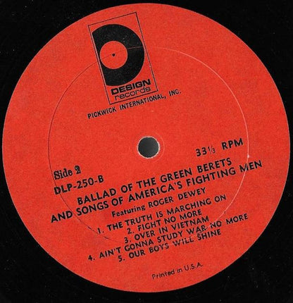 Roger Dewey : Ballad Of The Green Berets & Songs Of America's Fighting Men (LP)