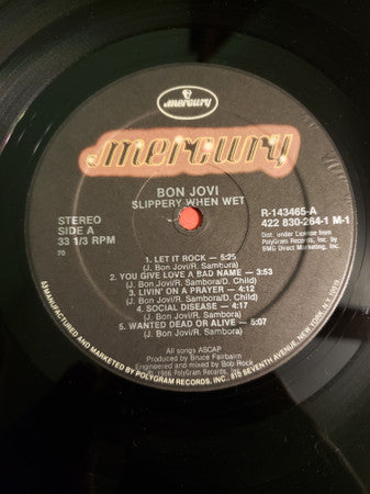 Bon Jovi : Slippery When Wet (LP, Album, 70)