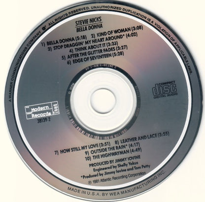 Stevie Nicks : Bella Donna (CD, Album, RP)