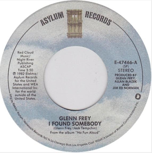Glenn Frey : I Found Somebody / She Can't Let Go (7", Single, Spe)