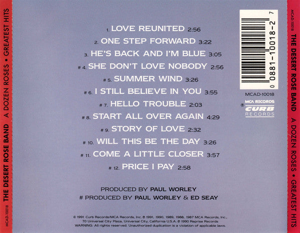 Desert Rose Band : A Dozen Roses - Greatest Hits (CD, Comp)