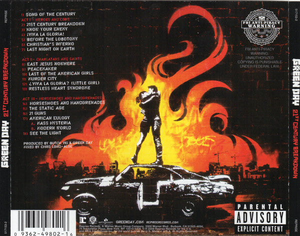 Green Day : 21st Century Breakdown (CD, Album)