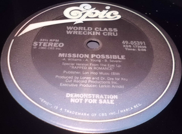 World Class Wreckin' Cru : Mission Possible / World Class Freak (12", MP, Promo)