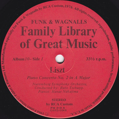 Franz Liszt : Piano Concerto No. 2 In A Major / Hungarian Rhapsody No. 6 / Hungarian Fantasy For Piano And Orchestra (LP, Album)
