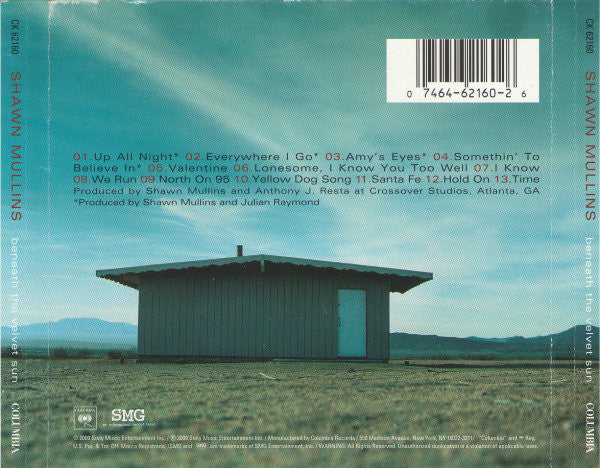 Shawn Mullins : Beneath The Velvet Sun (CD, Album)