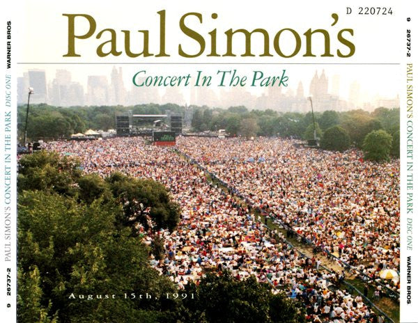 Paul Simon : Paul Simon's Concert In The Park (2xCD, Album, Club)