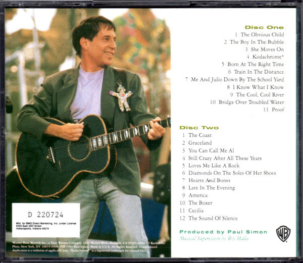 Paul Simon : Paul Simon's Concert In The Park (2xCD, Album, Club)