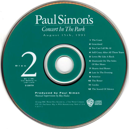 Paul Simon : Paul Simon's Concert In The Park (2xCD, Album, Club)