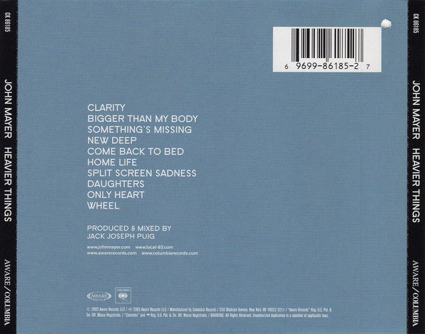 John Mayer : Heavier Things (CD, Album, No )
