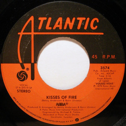 ABBA : Does Your Mother Know / Kisses Of Fire (7", Single, Spe)