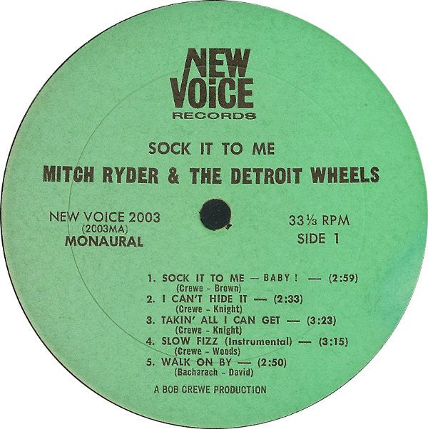 Mitch Ryder & The Detroit Wheels : Sock It To Me! (LP, Mono)