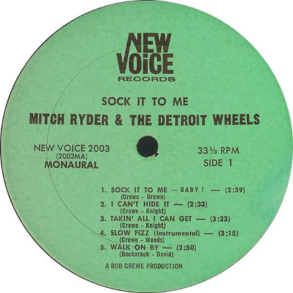 Mitch Ryder & The Detroit Wheels : Sock It To Me! (LP, Mono)