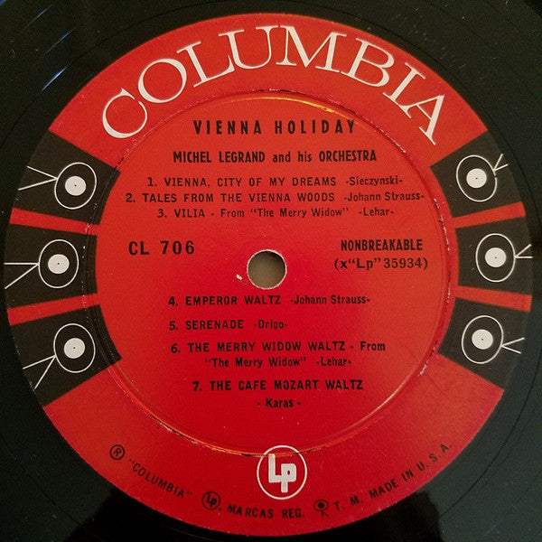 Michel Legrand Et Son Orchestre : Vienna Holiday (LP, Album, Mono)
