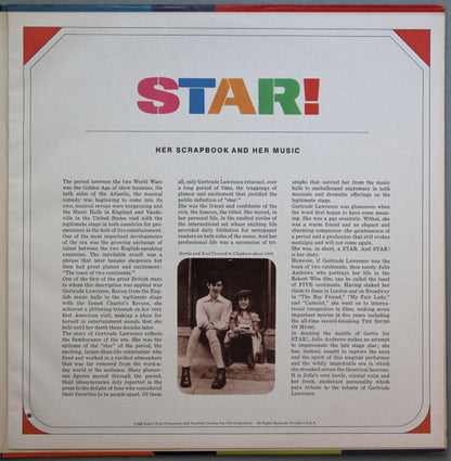 Julie Andrews : Star! (Original Motion Picture Sound Track Album) (LP, Album, Gat)