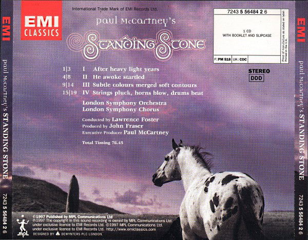 The London Symphony Orchestra : Paul McCartney's Standing Stone (CD, Album, Boo)