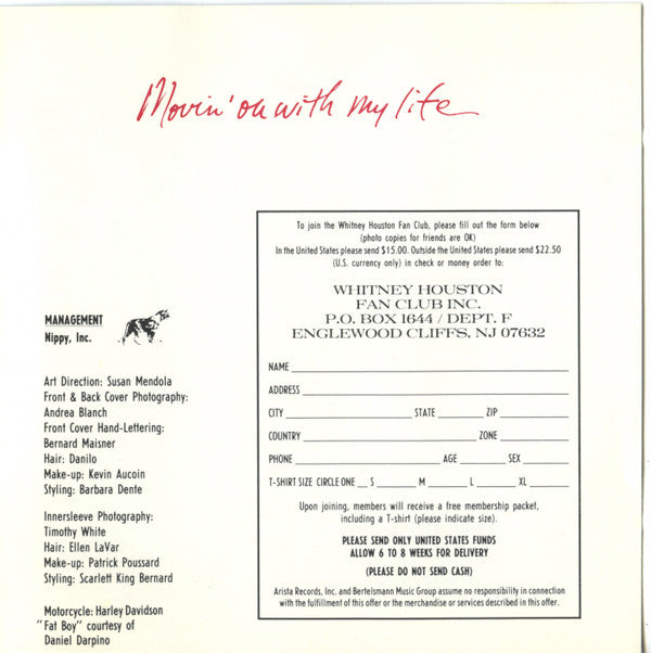 Whitney Houston : I'm Your Baby Tonight (CD, Album, Club)