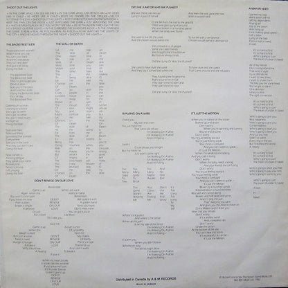 Richard & Linda Thompson : Shoot Out The Lights (LP, Album, Hub)