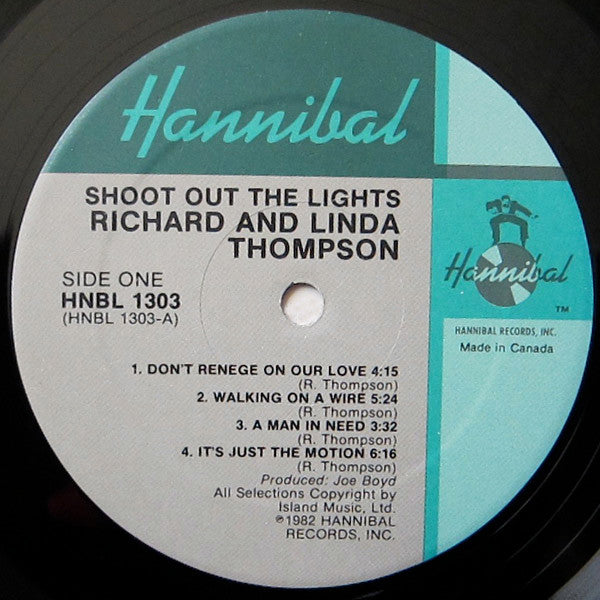 Richard & Linda Thompson : Shoot Out The Lights (LP, Album, Hub)