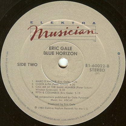 Eric Gale : Blue Horizon (LP, Album, SP)