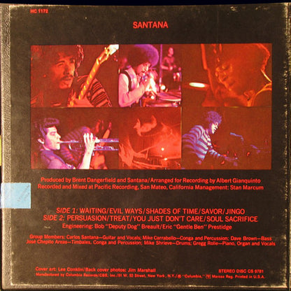 Santana : Santana (Reel, 4tr Stereo, 7" Reel, Album)