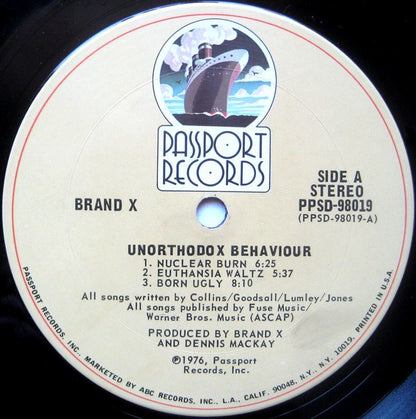 Brand X (3) : Unorthodox Behaviour (LP, Album, San)