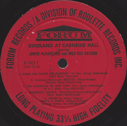 Jimmy McPartland, Wild Bill Davison / Pee Wee Russell, Vic Dickenson, George Wettling : Dixieland At Carnegie Hall (25 Top Stars) (LP, Mono)