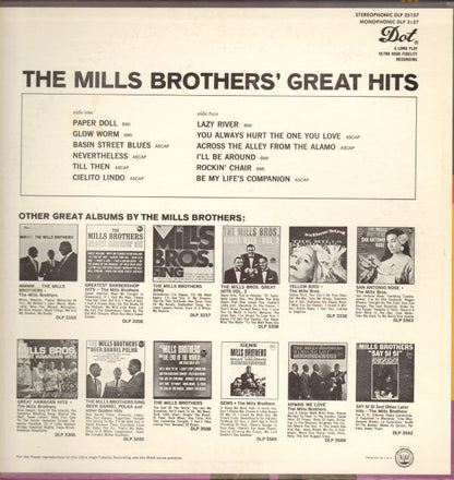 The Mills Brothers : Great Hits (LP, Album, RE)