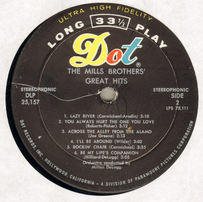 The Mills Brothers : Great Hits (LP, Album, RE)