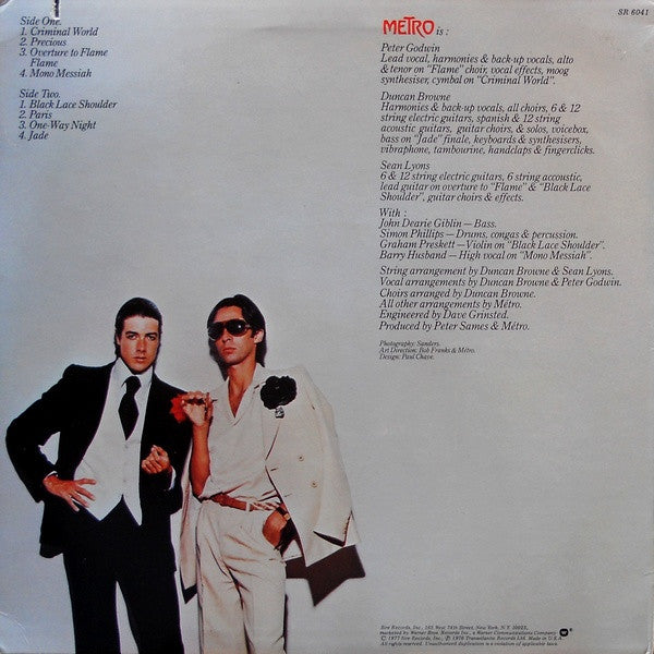 Metro (6) : Metro (LP, Album, Jac)