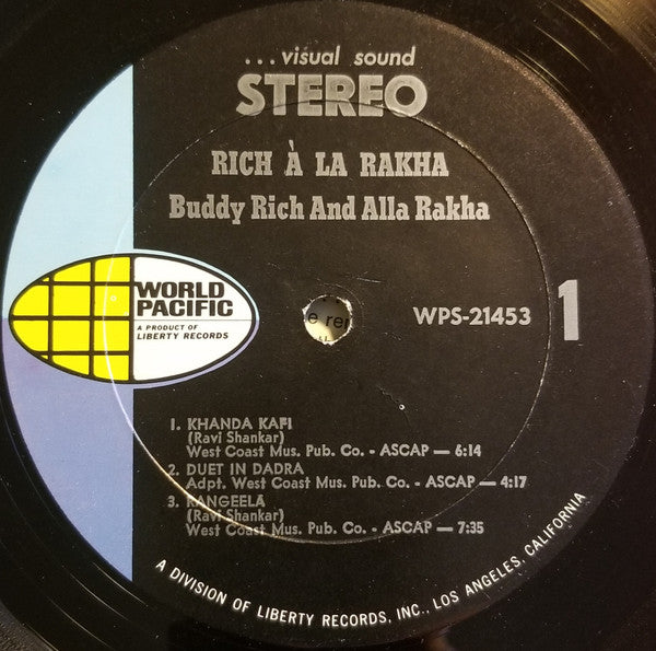 Buddy Rich And Alla Rakha : Rich À La Rakha (LP, Album)