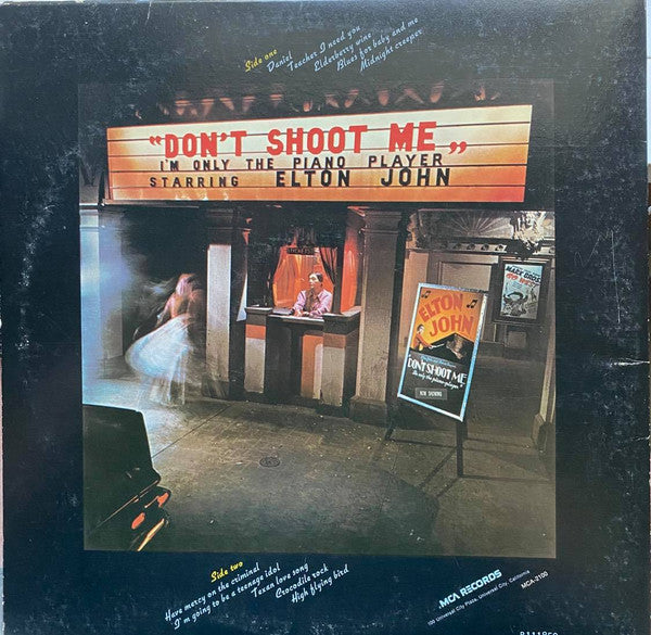 Elton John : Don't Shoot Me I'm Only The Piano Player (LP, Album, Club, Gat)