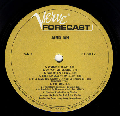 Janis Ian : Janis Ian (LP, Album, Mono)