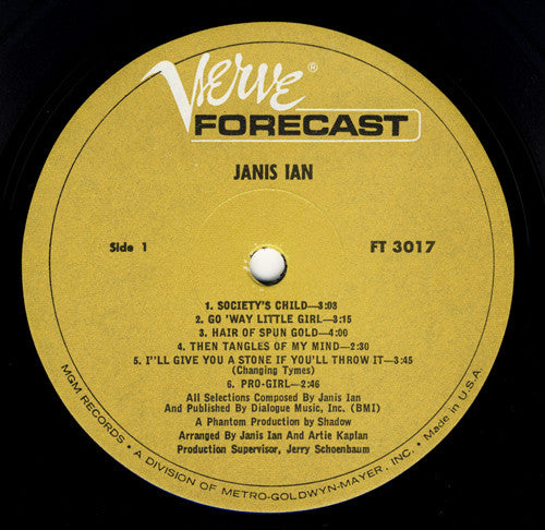 Janis Ian : Janis Ian (LP, Album, Mono)