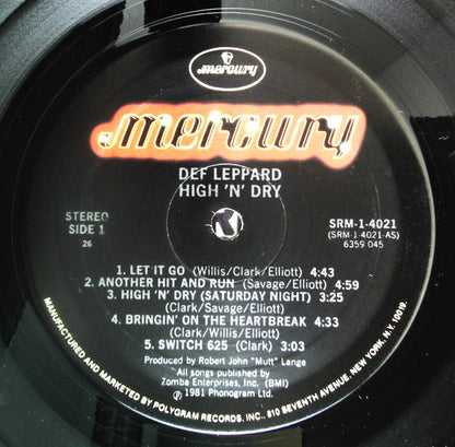 Def Leppard : High 'N' Dry (LP, Album, RP, 26,)