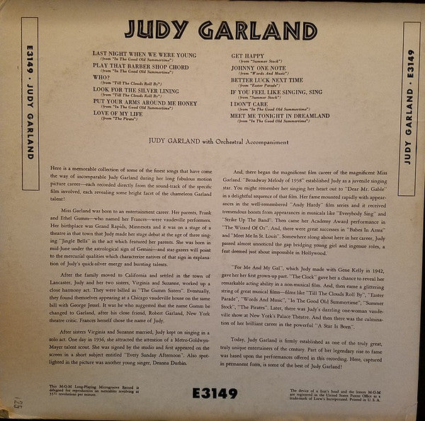 Judy Garland : If You Feel Like Singing, Sing (LP, Comp)