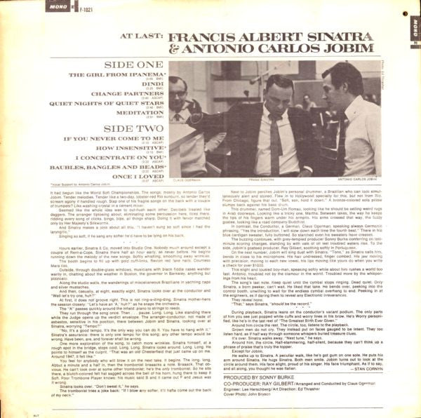 Frank Sinatra & Antonio Carlos Jobim : Francis Albert Sinatra & Antonio Carlos Jobim (LP, Album, Mono)