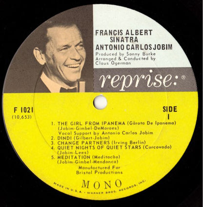 Frank Sinatra & Antonio Carlos Jobim : Francis Albert Sinatra & Antonio Carlos Jobim (LP, Album, Mono)