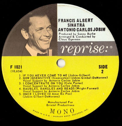 Frank Sinatra & Antonio Carlos Jobim : Francis Albert Sinatra & Antonio Carlos Jobim (LP, Album, Mono)