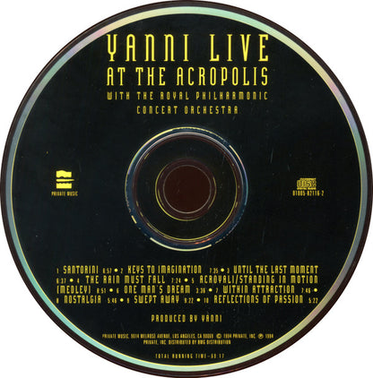 Yanni (2) With The Royal Philharmonic Concert Orchestra : Live At The Acropolis (CD, Album)