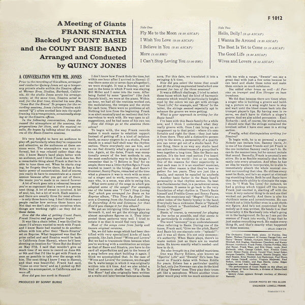 Buy Frank Sinatra • Count Basie Orchestra : It Might As Well Be