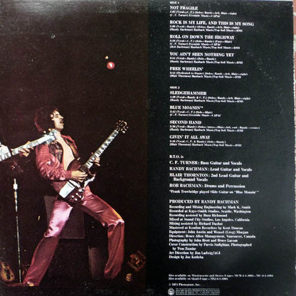 Bachman-Turner Overdrive : Not Fragile (LP, Album, Pit)