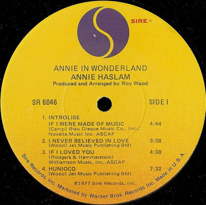 Annie Haslam : Annie In Wonderland (LP, Album, Jac)