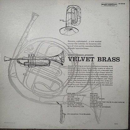 Jackie Gleason : Velvet Brass (LP, Album, Mono, Scr)