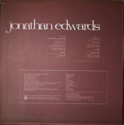 Jonathan Edwards (2) : Jonathan Edwards (LP, Album, RI )