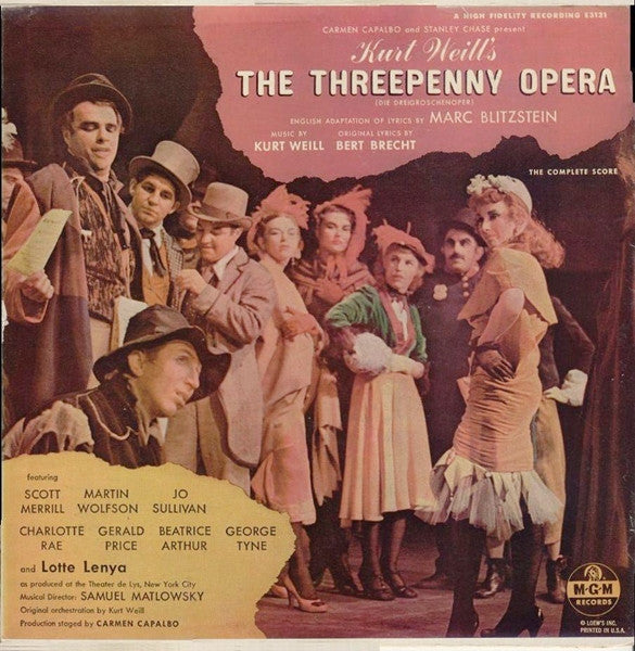 Kurt Weill, Marc Blitzstein : The Threepenny Opera (Die Dreigroschenoper) (LP, Album, Mono, MGM)