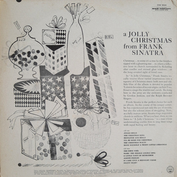 Frank Sinatra : A Jolly Christmas From Frank Sinatra (LP, Album, RE, Scr)