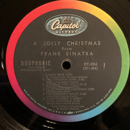 Frank Sinatra : A Jolly Christmas From Frank Sinatra (LP, Album, RE, Scr)